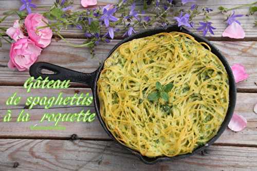 Gateau de spaghettis à la roquette