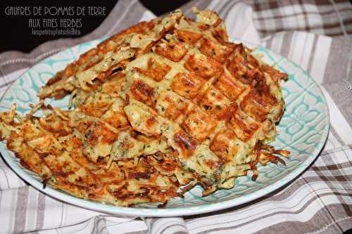 Gaufres de pommes de terre aux fines herbes pour la 50ème Battle food.