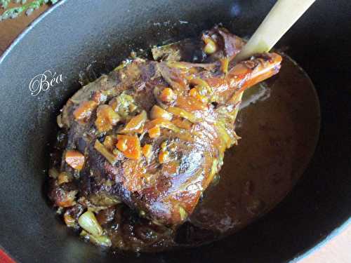 Gigot des milles et une nuit, semoule et légumes