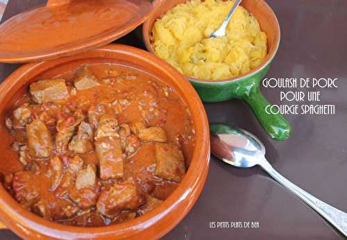 Goulash de porc pour accompagner une courge spaghetti