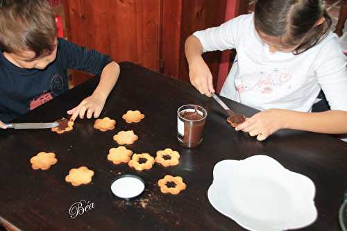 Les fleurs croquantes et chocolatées de Jules et Zoé