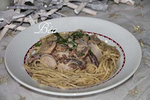 Linguines aux truffes et boudin blanc truffé