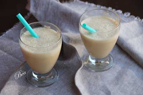 Milk-shake au lait ribot et caramel beurre salé - balade bretonne : le château de Kergroadès - Les petits plats de Béa