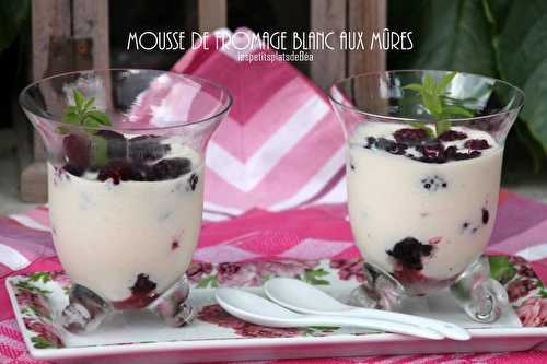 Mousse de fromage blanc aux mûres