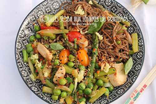 Nouilles soba aux légumes du printemps