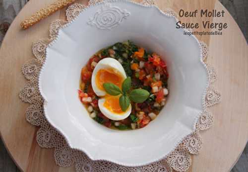 Oeuf mollet sauce vierge