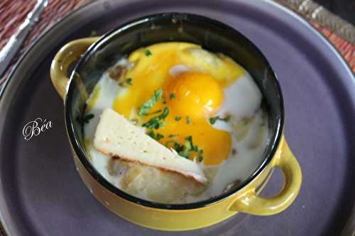 Oeufs cocotte aux endives au maroilles - balade régionale