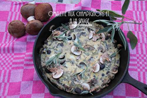 Omelette aux champignons et à la sauge