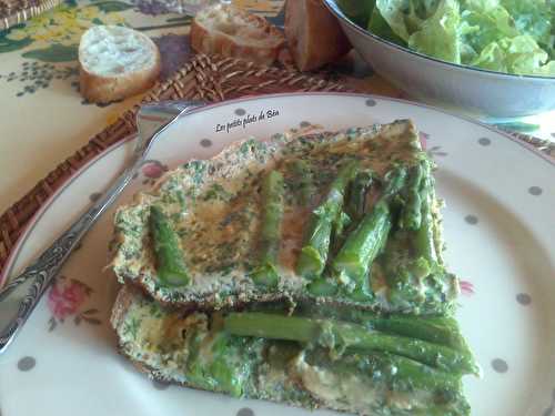 Omelette verte aux asperges et cerfeuil