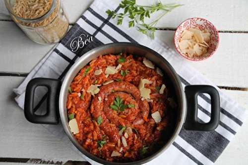 One pot pasta à la saucisse roulée