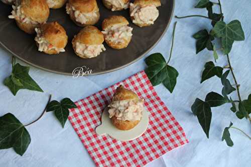 Petits choux au cocktail de surimi râpé - Balade bretonne, la pointe de la Torche