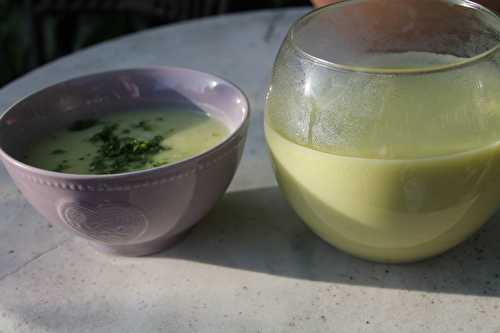 Potage au chou de printemps, gingembre et lait de coco