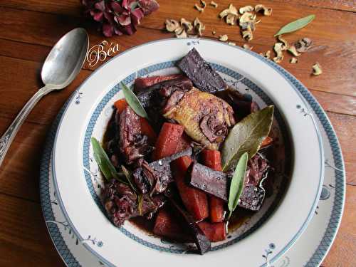 Poulet à la bourguignonne