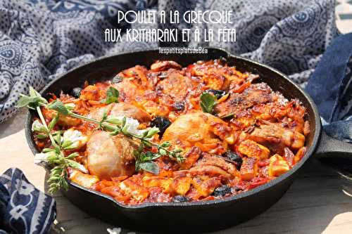 Poulet à la grecque aux kirtharaki et féta - balade grecque