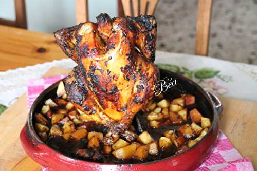 Poulet rôti au miel, aux épices et à l'orange