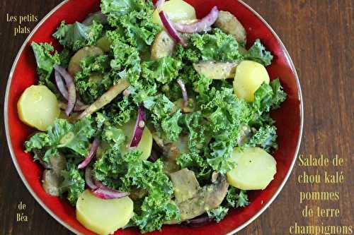 Salade de chou kalé aux pommes de terre et champignons
