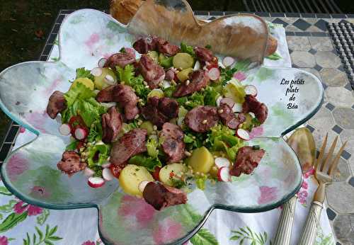 Salade de foies de volaille confits - Les petits plats de Béa