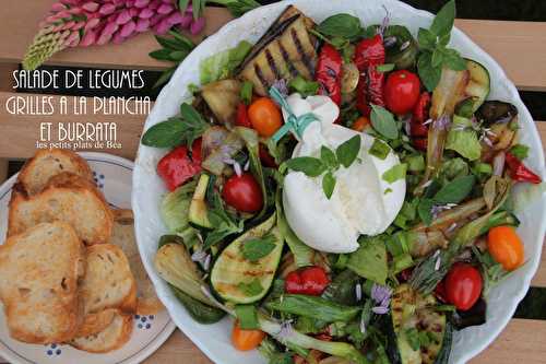 Salade de légumes grillés à la plancha et burrata