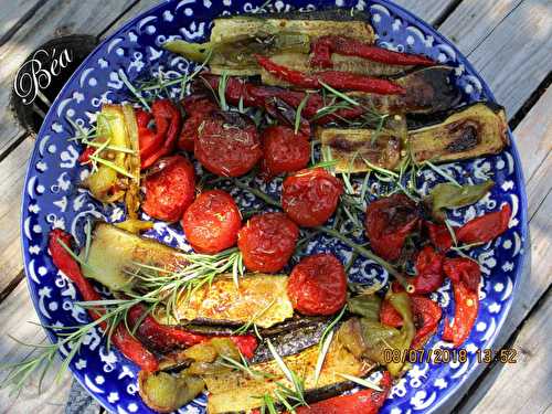 Salade de légumes rôtis au romarin - Paysages du nord - Les petits plats de Béa