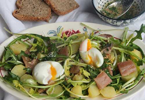 Salade de pissenlits aux harengs fumés