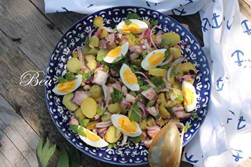 Salade de poulpe comme une salade de hareng - Les petits plats de Béa