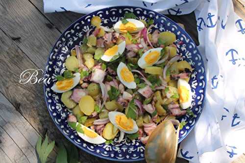 Salade de poulpe comme une salade de hareng