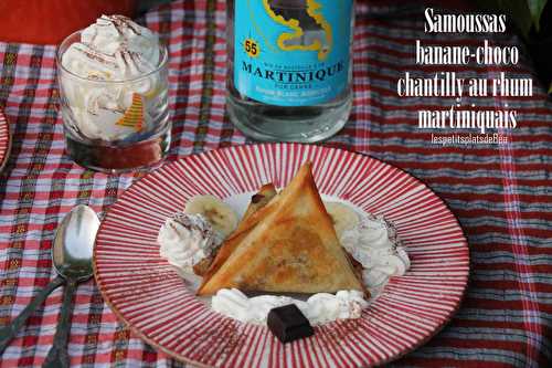 Samoussas banane-choco et chantilly au rhum martiniquais - Tea Time Challenge #2