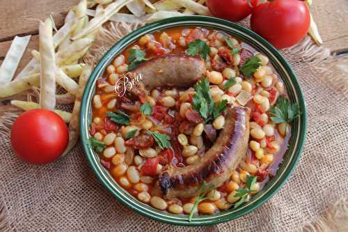 Saucisse de Bretagne mijotée aux cocos de Paimpol - balade bretonne à Landévennec