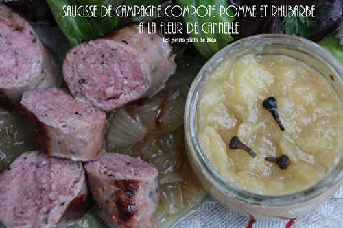 Saucisse de campagne et compote de pommes et de rhubarbe à la fleur de cannelle - Belgique (6) Bruges