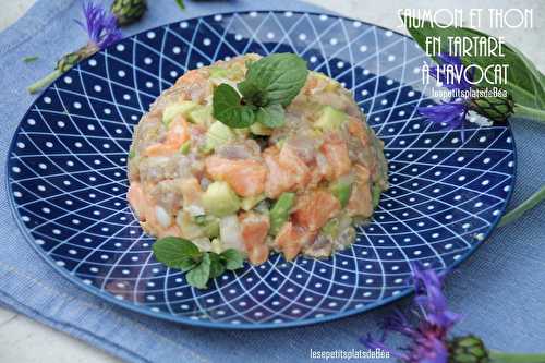 Saumon et thon en tartare à l'avocat