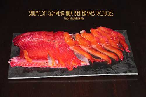 Saumon gravlax aux betteraves rouges