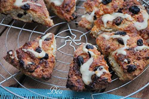 Scones aux cranberries, orange et coco