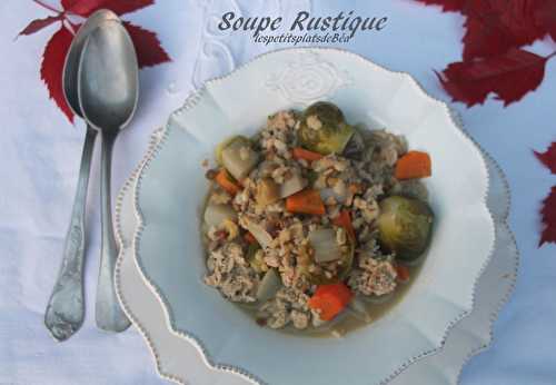 Soupe rustique à l'andouillette de veau - Balade dominicale à la mare à Goriaux