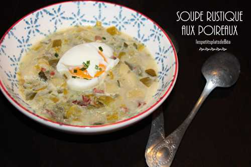 Soupe rustique aux poireaux