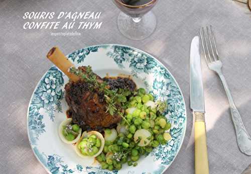 Souris d'agneau confit au thym