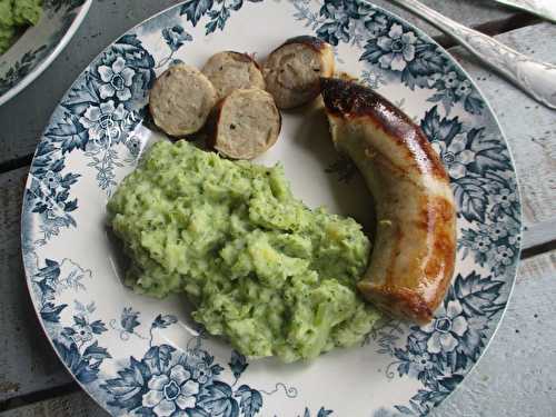 Stoemp au brocoli pour un boudin blanc aux oignons