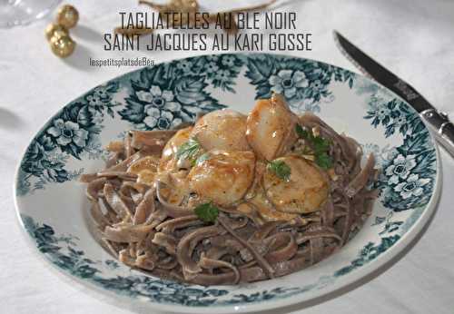 Tagliatelles fraîches au blé noir et Saint Jacques au Kari Gosse