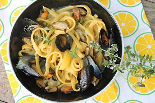 Tagliolina al limone aux moules (cuisine légère) - balade italienne à Sorento et Capri