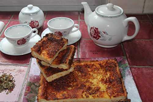 Tarte au lait ribot et fève tonka