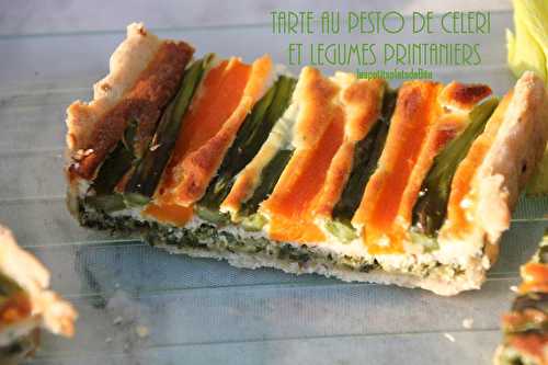 Tarte au pesto de céleri et légumes printaniers