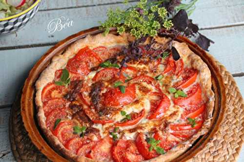 Tarte aux tomates et au mascarpone et gorgonzola