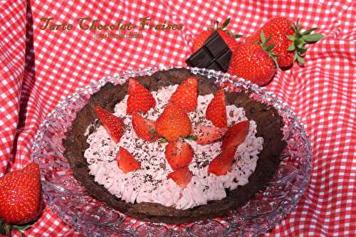 Tarte chocolat-fraises  - Les petits plats de Béa