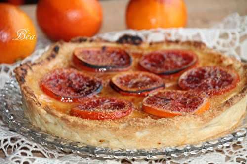 Tarte crème brûlée à l'orange sanguine