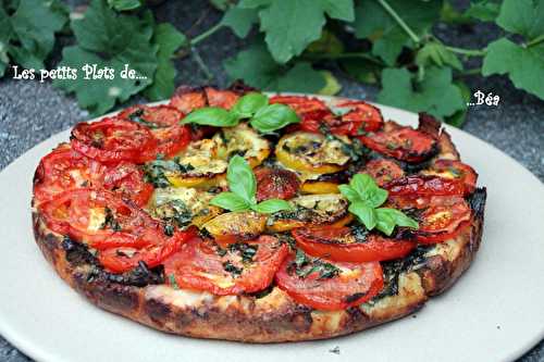 Tarte de  pain perdu aux tomates et feuilles de bettes