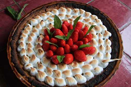 Tarte meringuée à la Rhubarbe