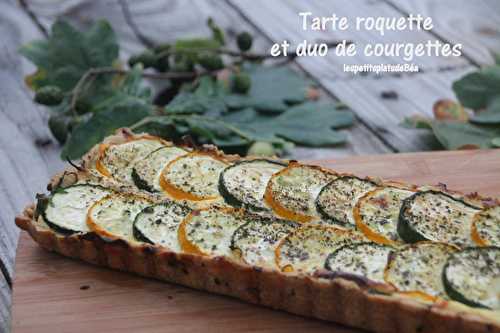 Tarte roquette et duo de courgettes