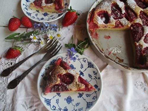 Tarte sans croute aux fraises et au citron