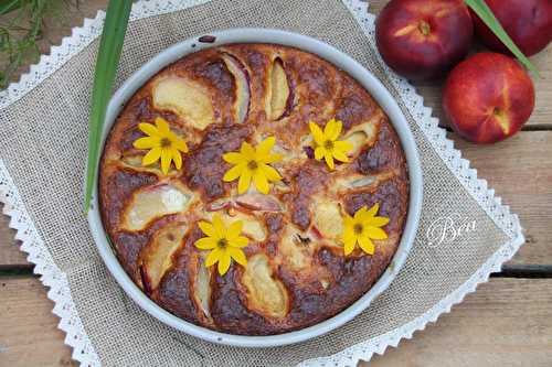 Tarte sans croûte coco et nectarine