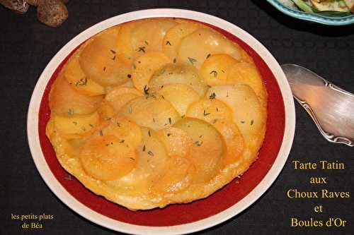 Tarte tatin aux choux raves et aux boules d'or