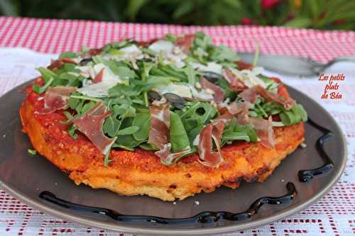 Tatin de tomates au pesto rouge et roquette